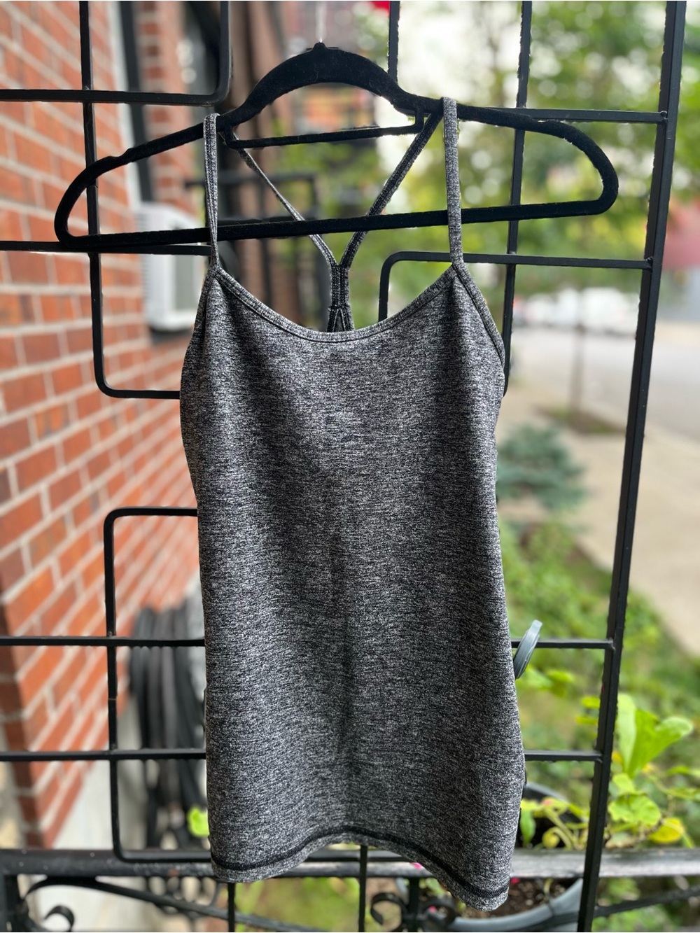 Women's Heather Gray Strappy Tank Top